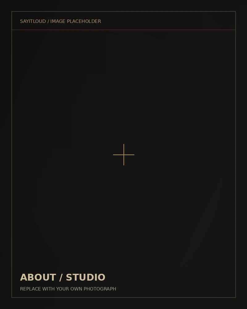 Editable studio portrait placeholder